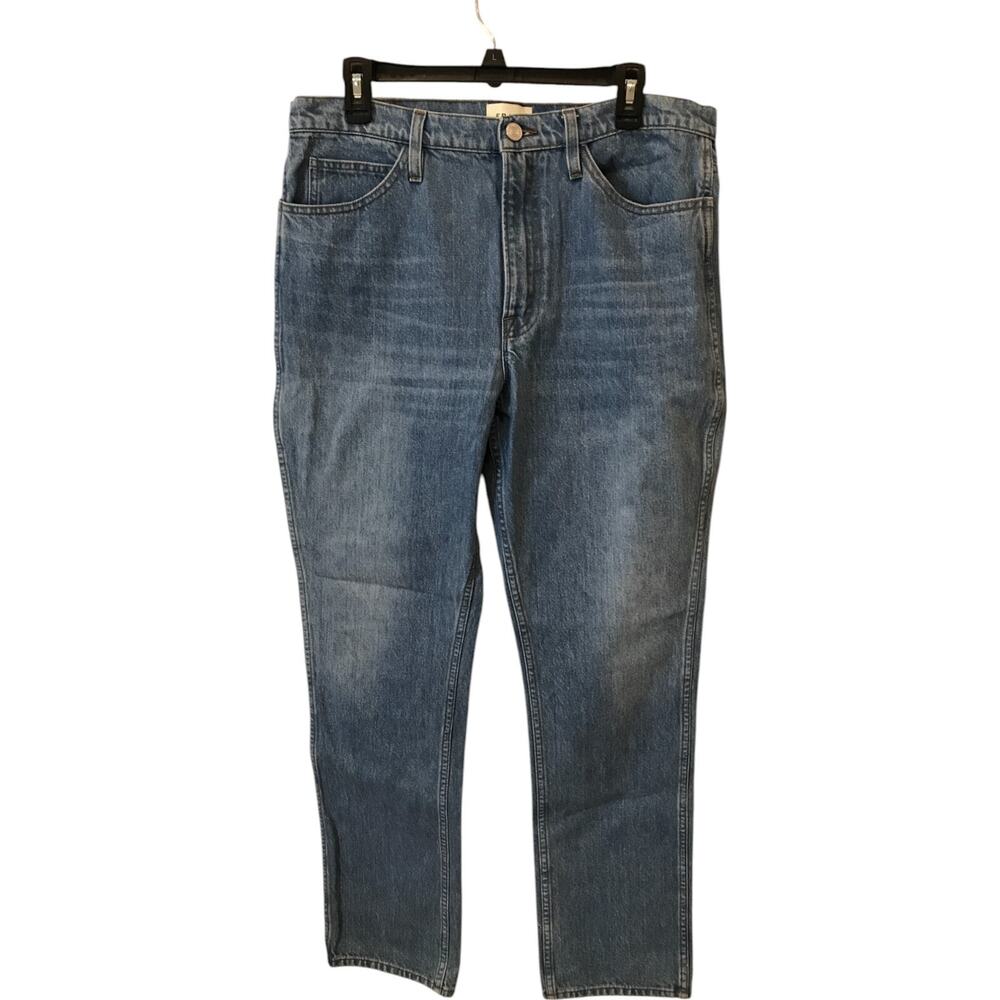Frame Regular Fit Jeans Mens 32 Medium Wash High Rise Slight Tapered Leg Zip Fly